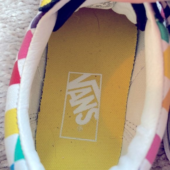 Vans Old Skool Rainbow Checkerboard Skate Sneakers Women's 6.5 Men’s 5 - Picture 8 of 11